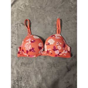 Victoria's Secret PINK Size 32B Super Push Up Bra Floral